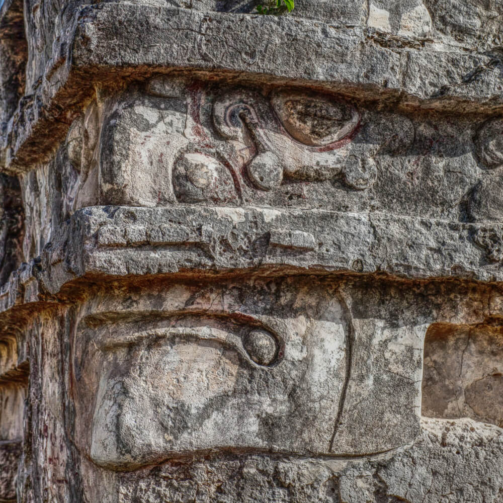 Corner of Temple of the Frescoes in Tulum