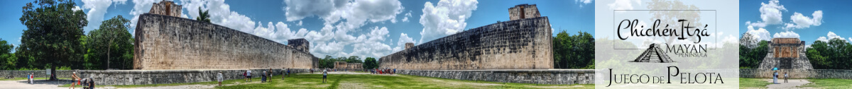 Panorámica del Juego de Pelota en Chichén Itzá