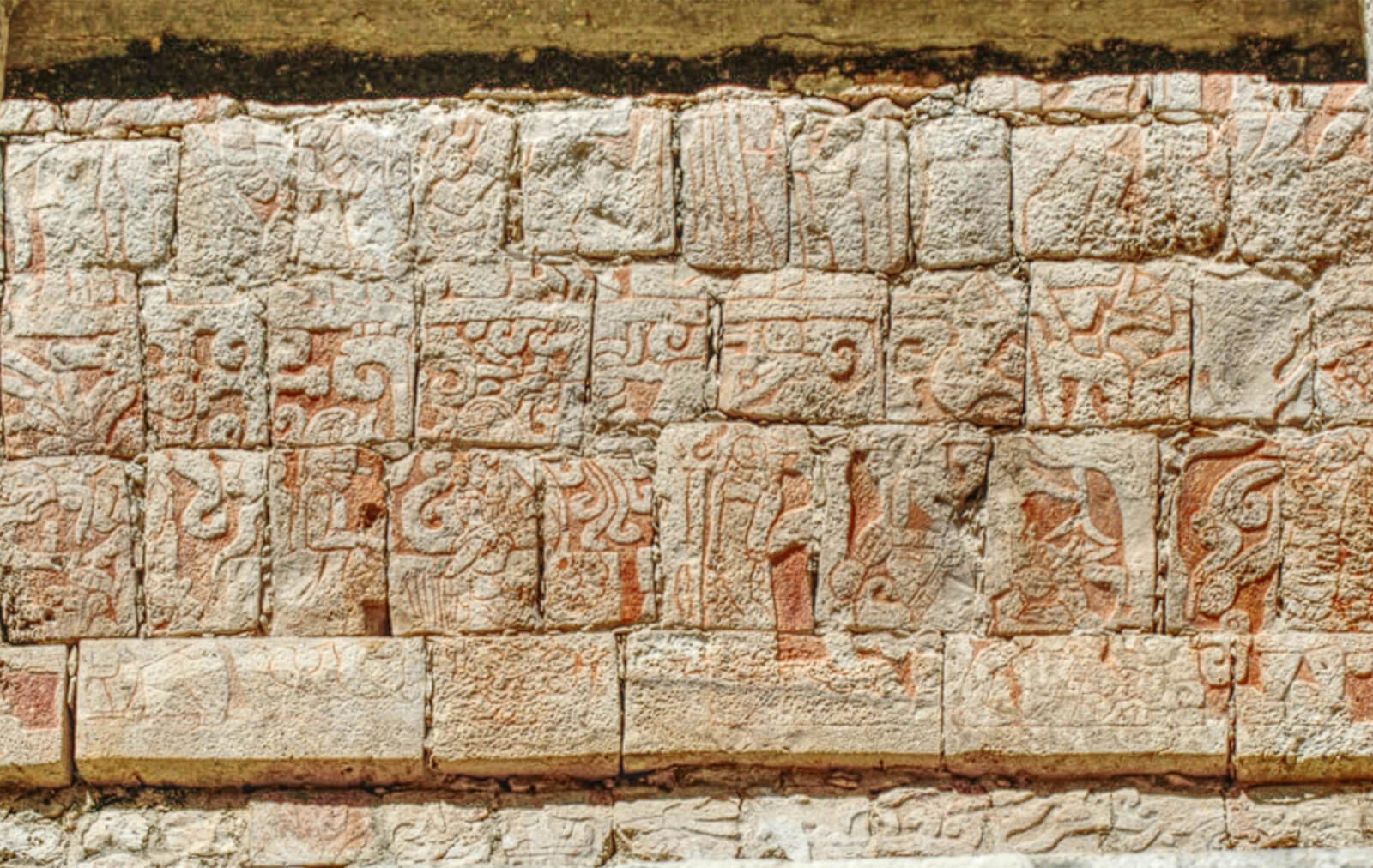 Wall of The Temple of the Bearded Man in Chichén Itzá