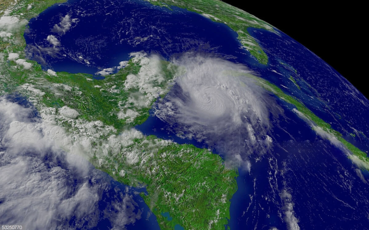 Hurricane in the Mayan Peninsula